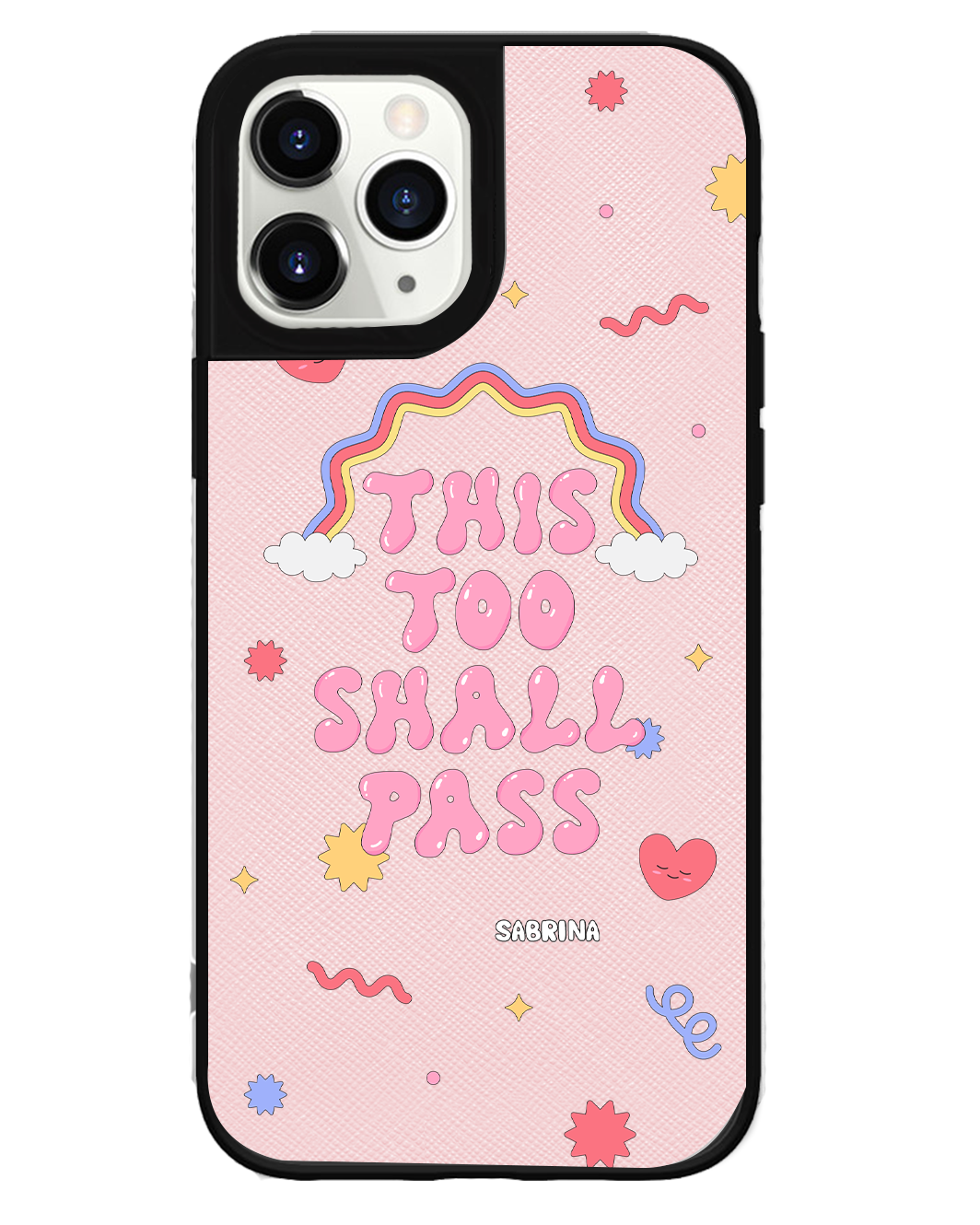 iPhone Leather Grip Case - This Too Shall Pass