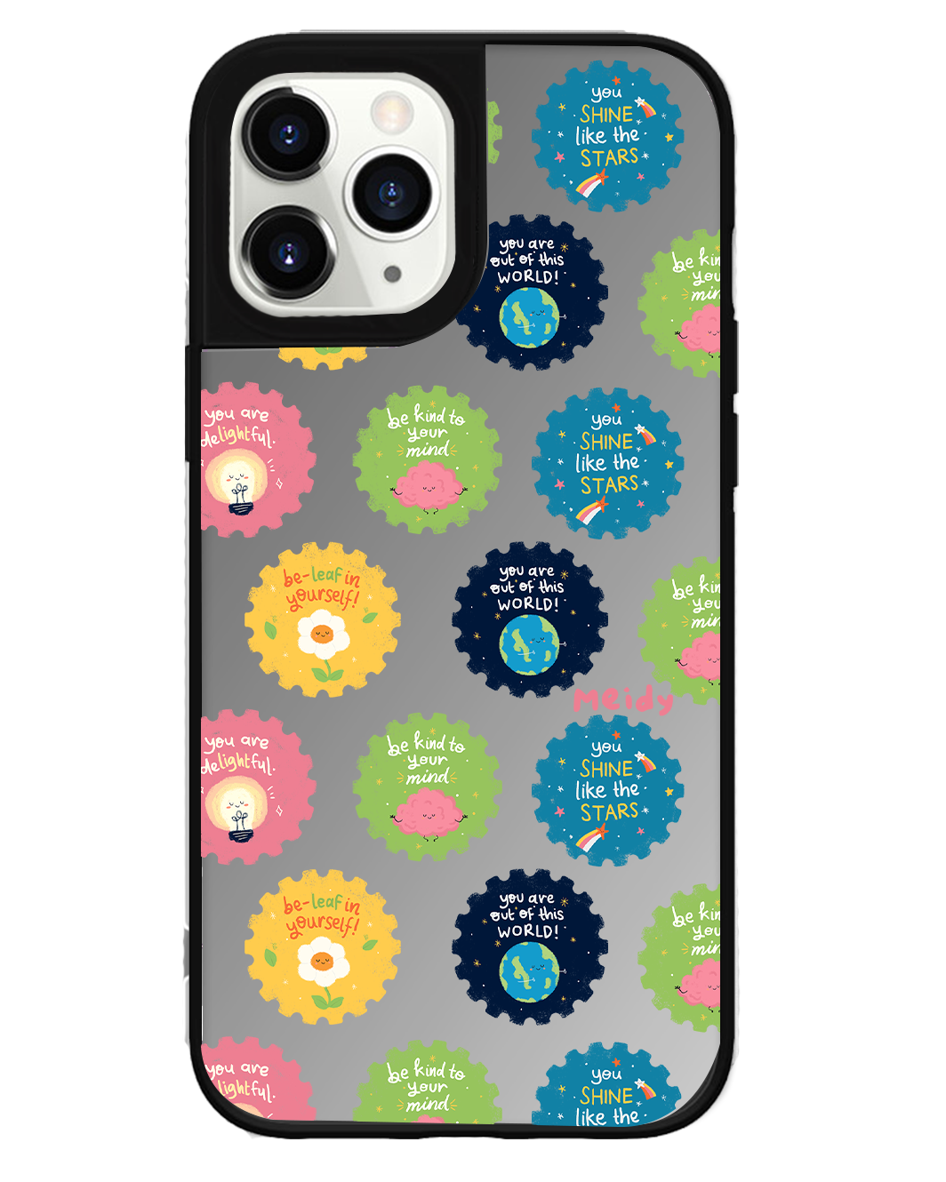 iPhone Mirror Grip Case - Self Reminder Stamps