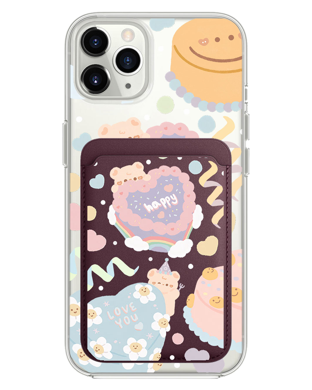 iPhone Magnetic Wallet Case - Cake Party