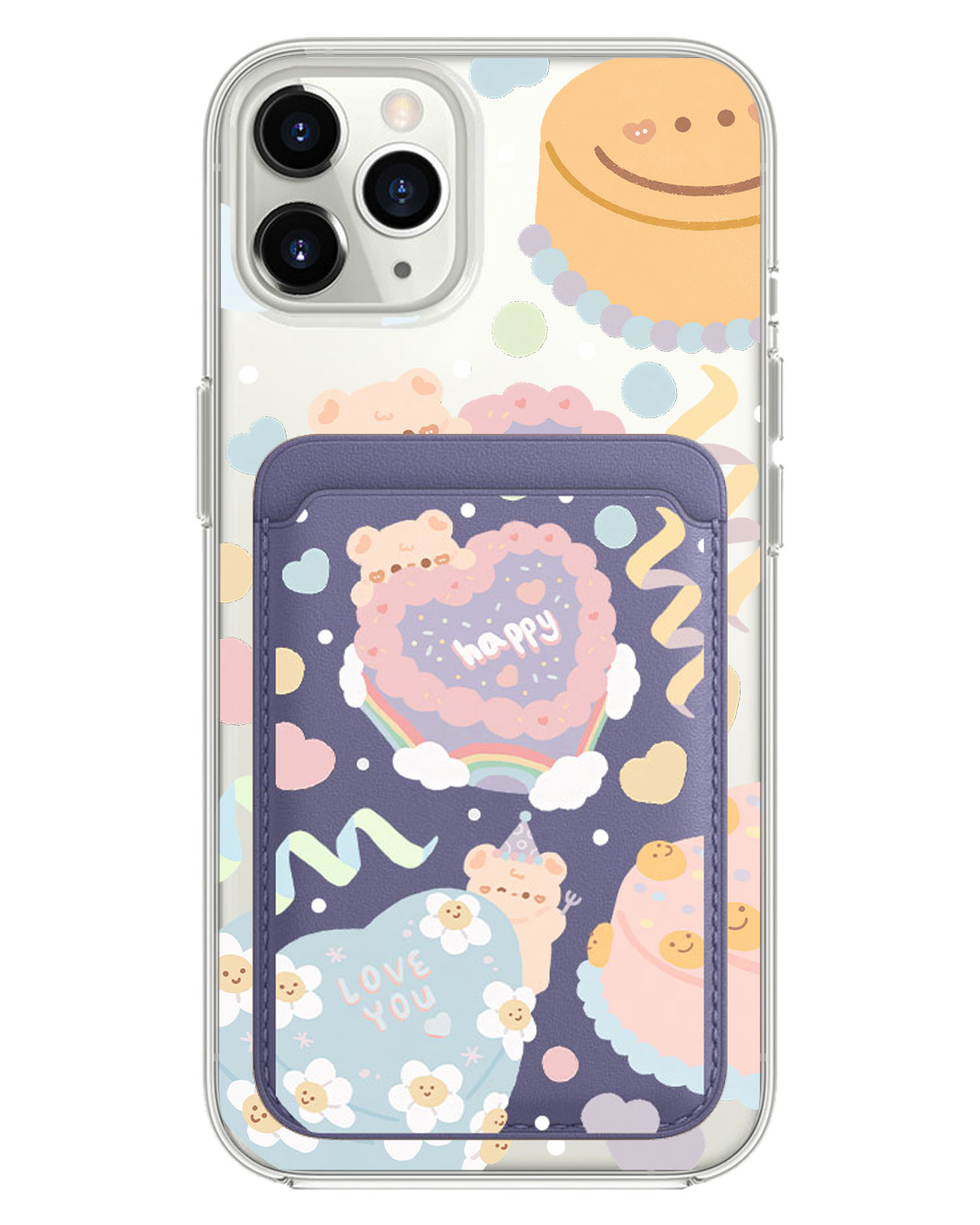 iPhone Magnetic Wallet Case - Cake Party