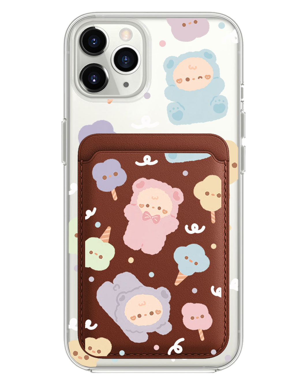 iPhone Magnetic Wallet Case - Cotton Teddy