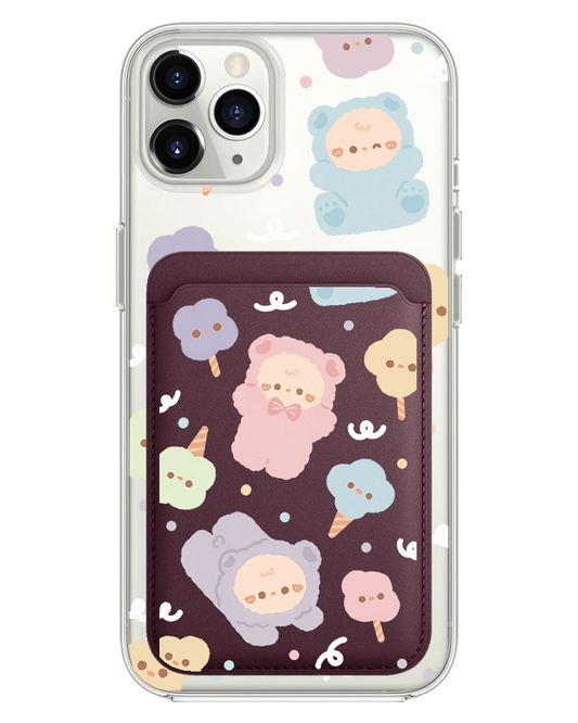 iPhone Magnetic Wallet Case - Cotton Teddy