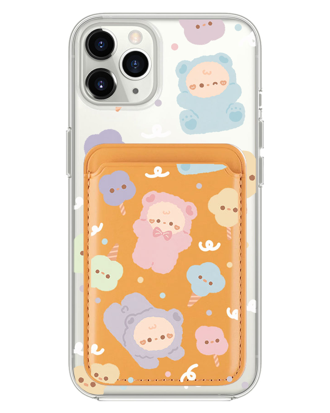 iPhone Magnetic Wallet Case - Cotton Teddy