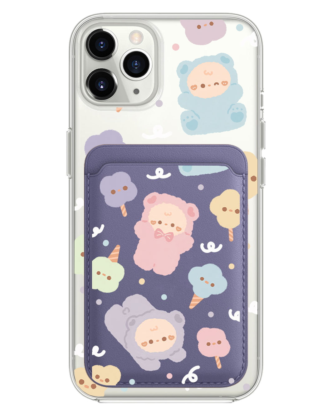 iPhone Magnetic Wallet Case - Cotton Teddy