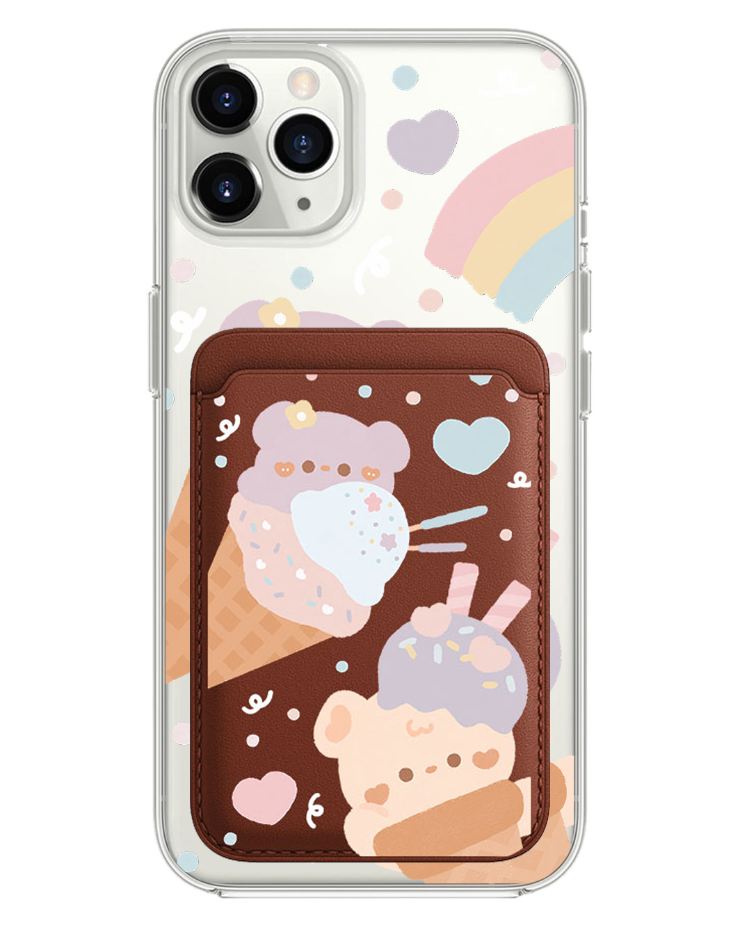 iPhone Magnetic Wallet Case - Ice Cream for Teddy