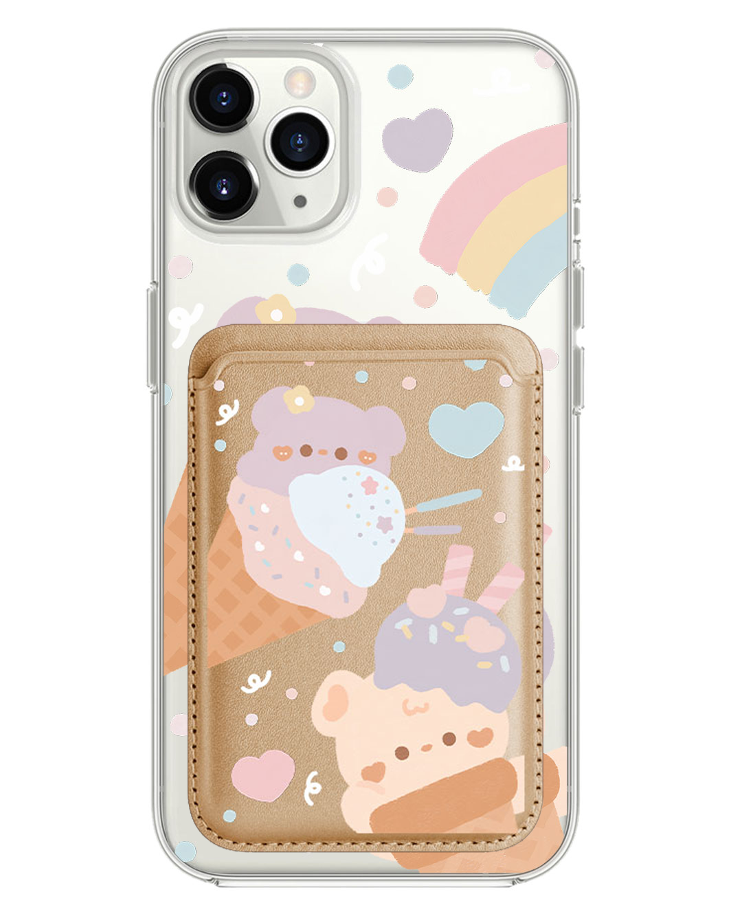 iPhone Magnetic Wallet Case - Ice Cream for Teddy