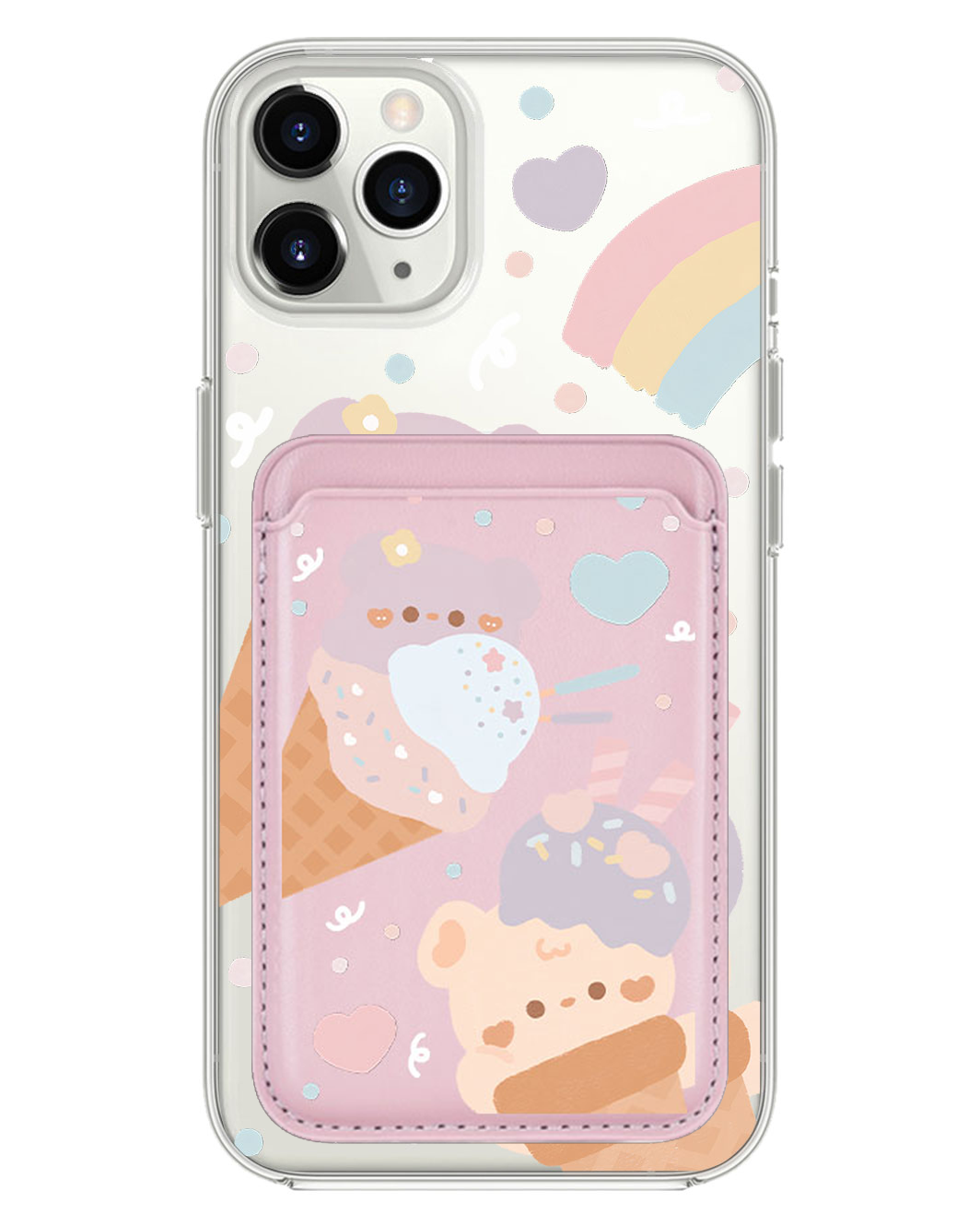 iPhone Magnetic Wallet Case - Ice Cream for Teddy