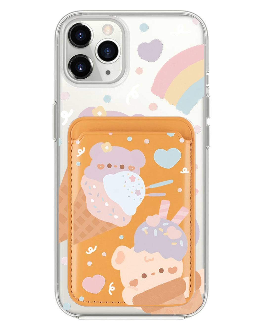 iPhone Magnetic Wallet Case - Ice Cream for Teddy