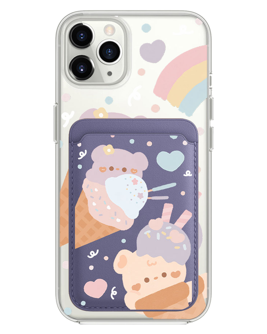 iPhone Magnetic Wallet Case - Ice Cream for Teddy