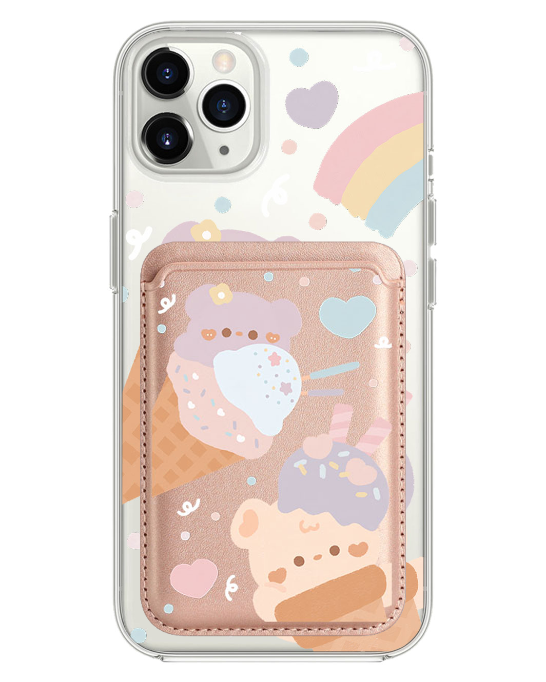 iPhone Magnetic Wallet Case - Ice Cream for Teddy