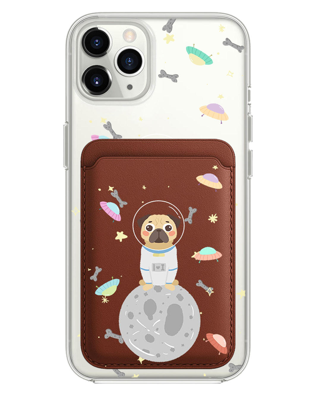 iPhone Magnetic Wallet Case - Pugstronauts