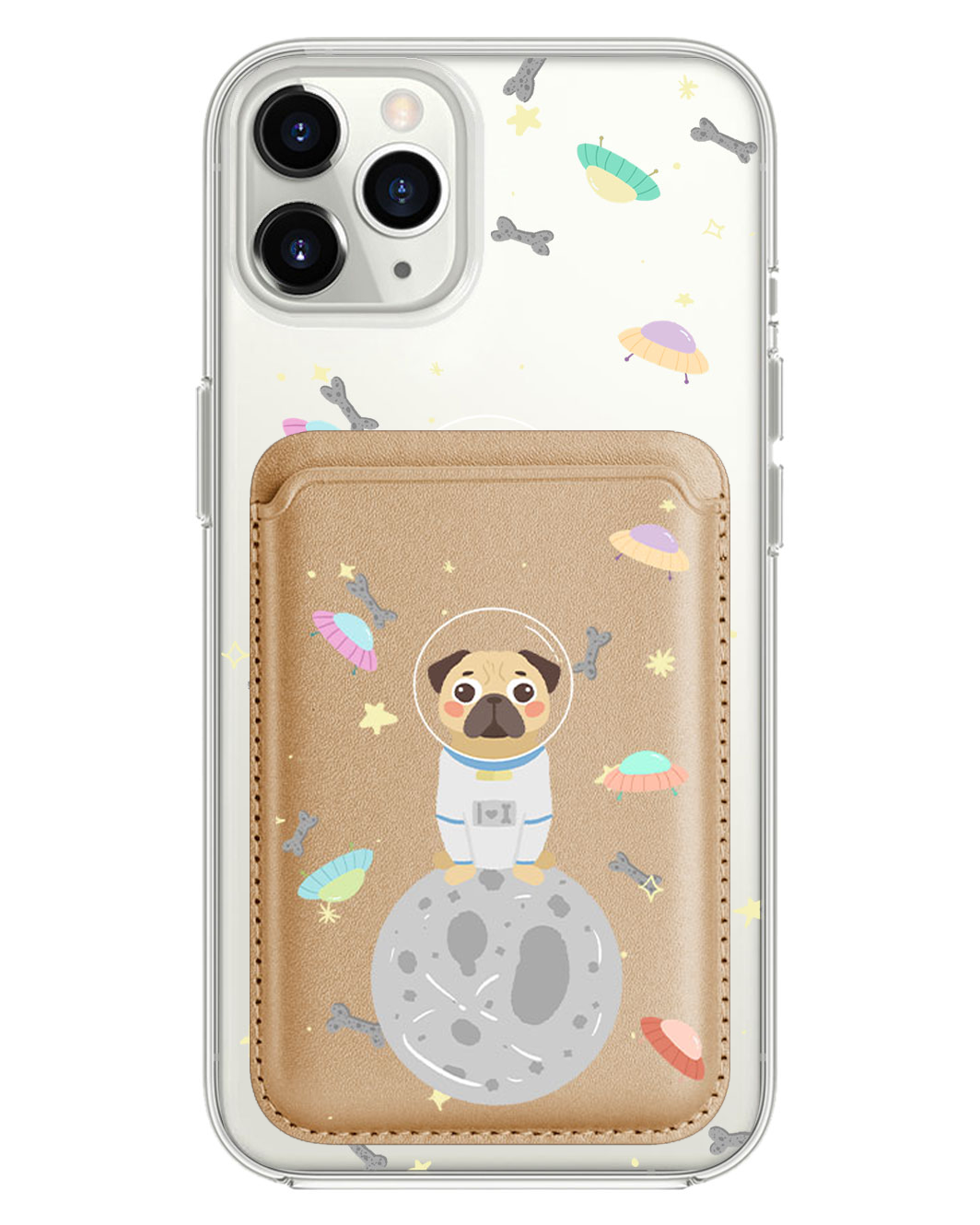 iPhone Magnetic Wallet Case - Pugstronauts