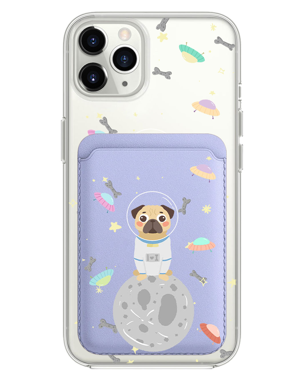 iPhone Magnetic Wallet Case - Pugstronauts