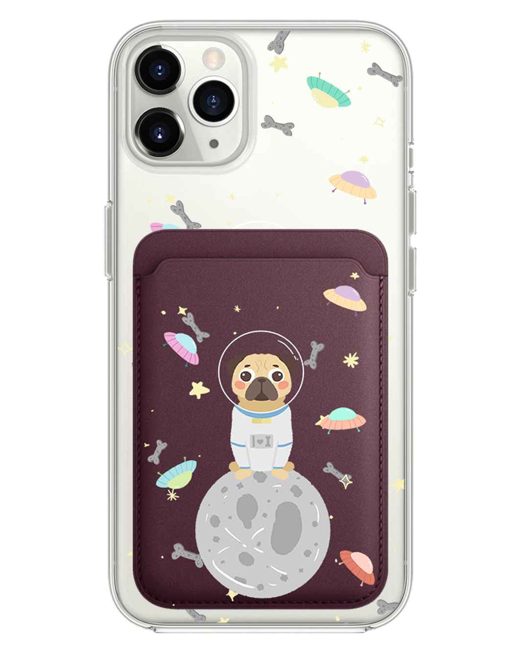 iPhone Magnetic Wallet Case - Pugstronauts