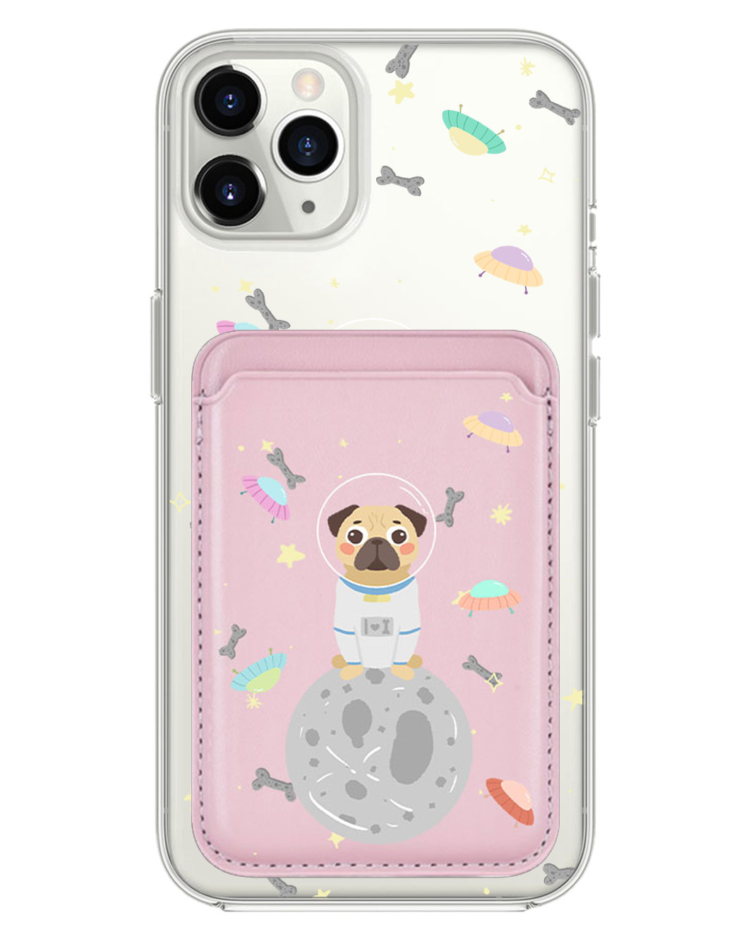 iPhone Magnetic Wallet Case - Pugstronauts