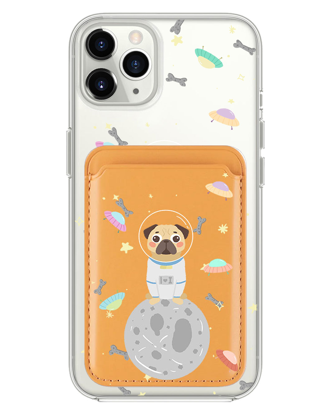 iPhone Magnetic Wallet Case - Pugstronauts