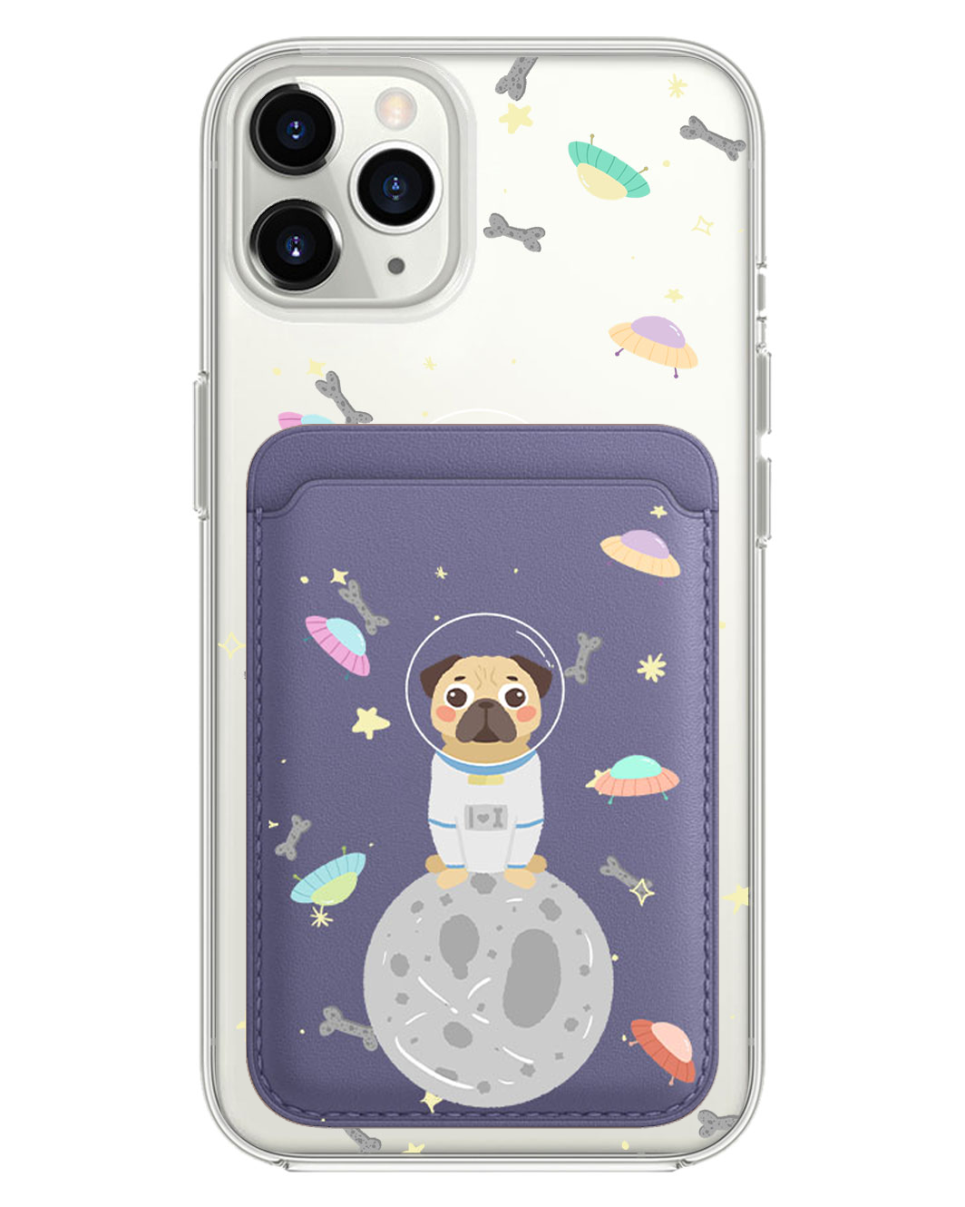 iPhone Magnetic Wallet Case - Pugstronauts