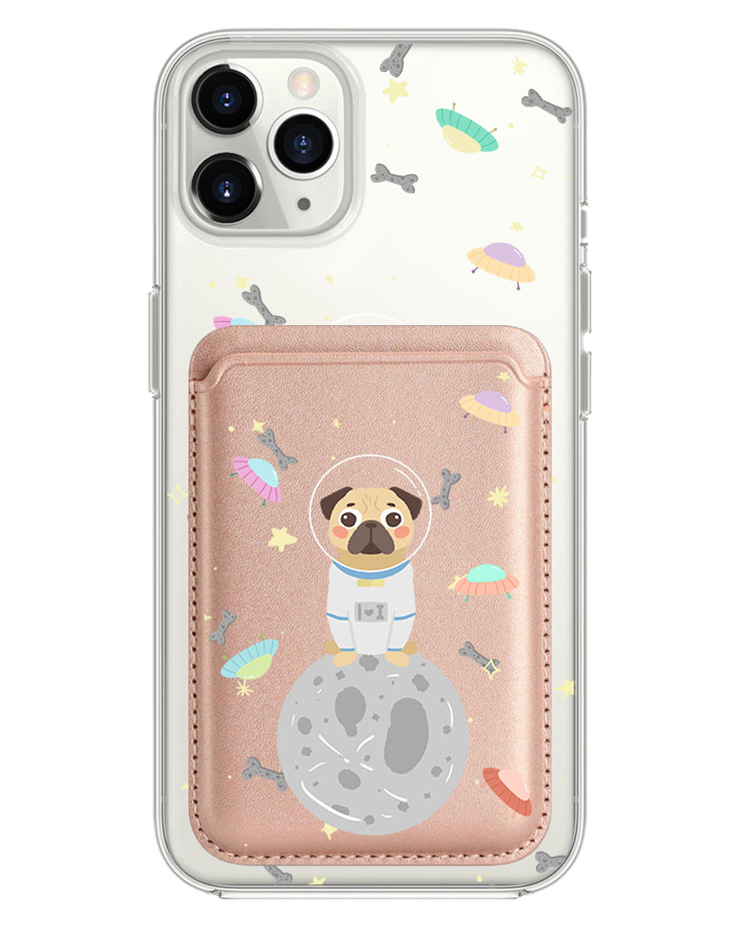 iPhone Magnetic Wallet Case - Pugstronauts