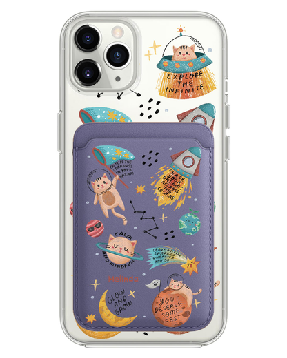 iPhone Magnetic Wallet Case -  Spaceship