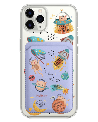 iPhone Magnetic Wallet Case -  Spaceship