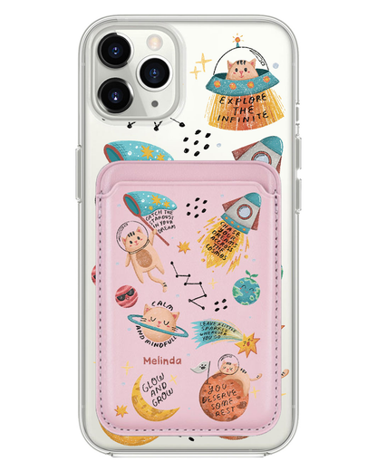 iPhone Magnetic Wallet Case -  Spaceship