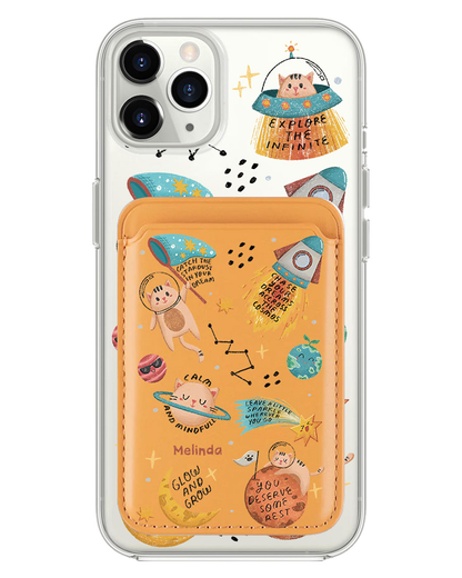 iPhone Magnetic Wallet Case -  Spaceship