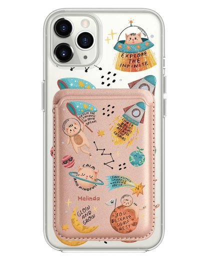 iPhone Magnetic Wallet Case -  Spaceship