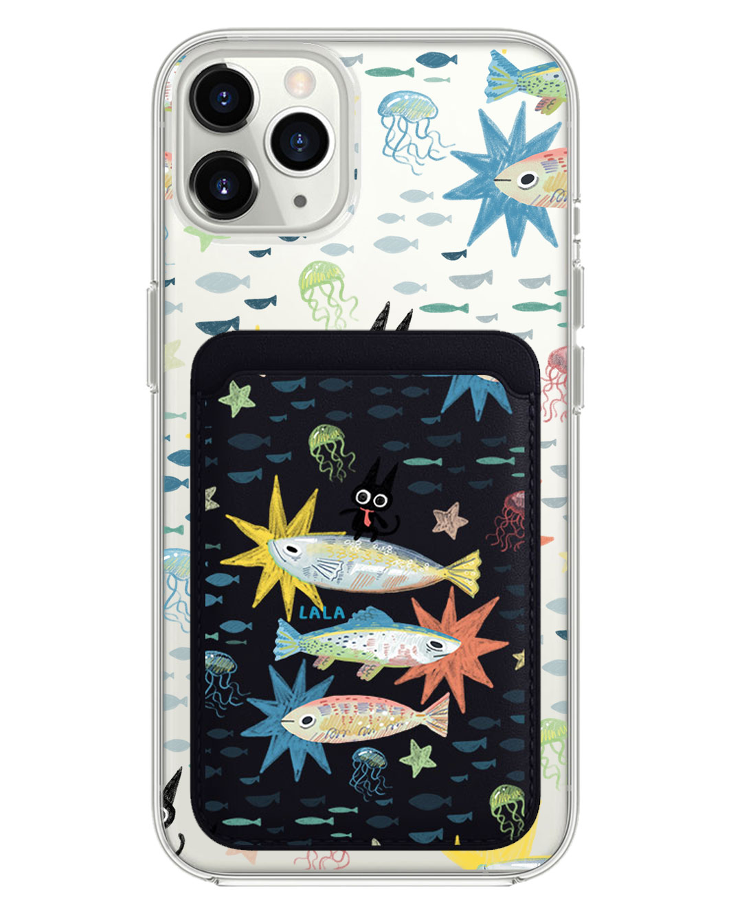 iPhone Magnetic Wallet Case - The Fish Surfer