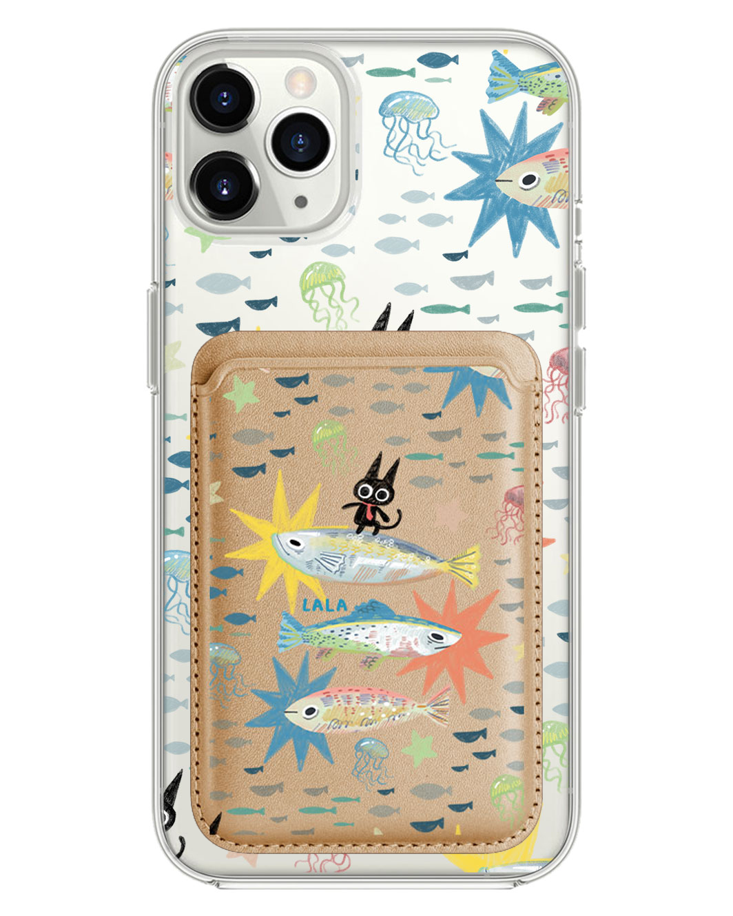 iPhone Magnetic Wallet Case - The Fish Surfer