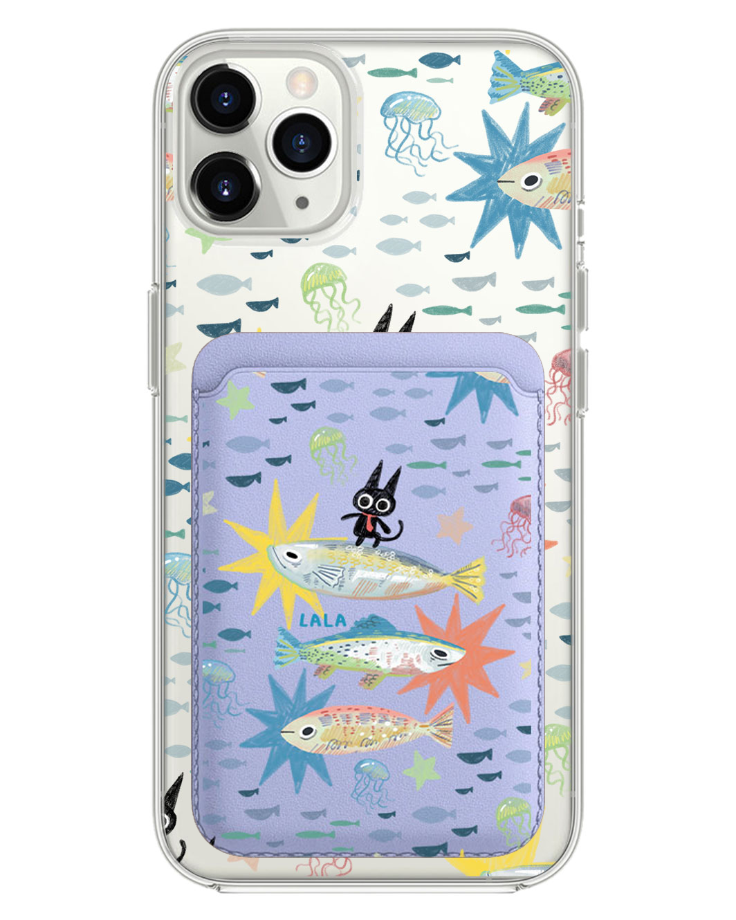 iPhone Magnetic Wallet Case - The Fish Surfer