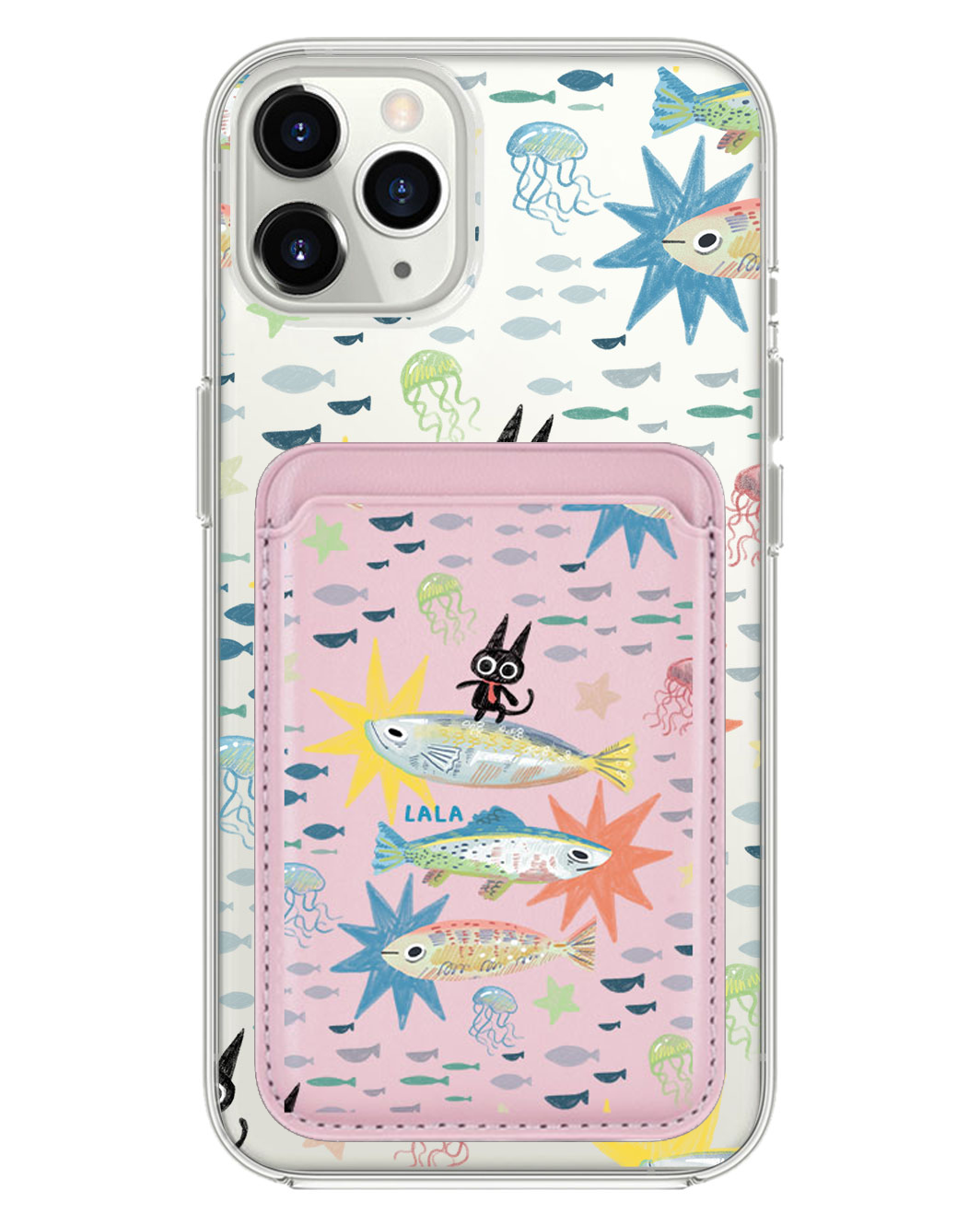 iPhone Magnetic Wallet Case - The Fish Surfer