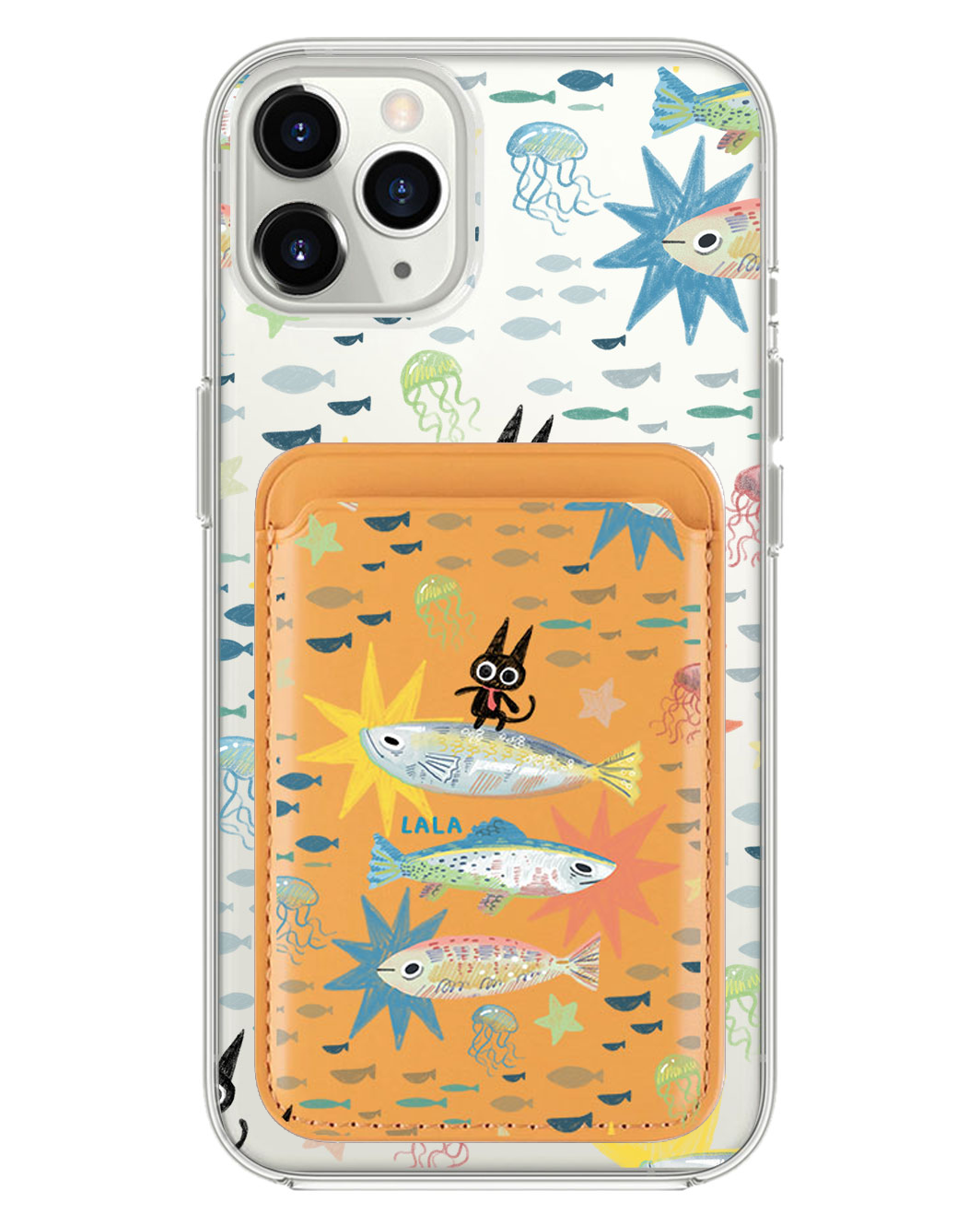 iPhone Magnetic Wallet Case - The Fish Surfer