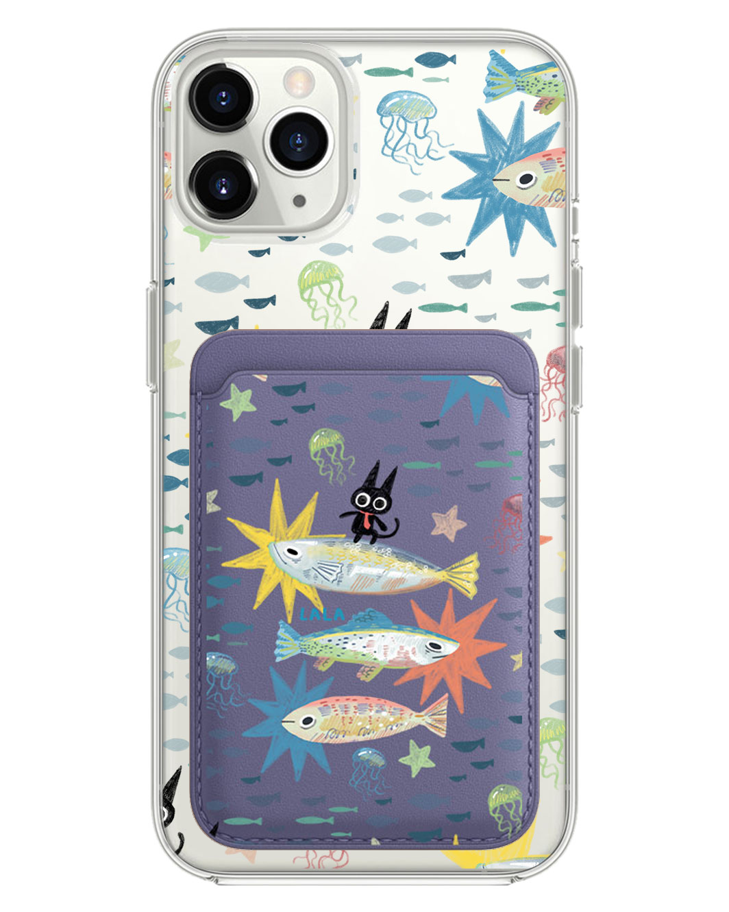 iPhone Magnetic Wallet Case - The Fish Surfer