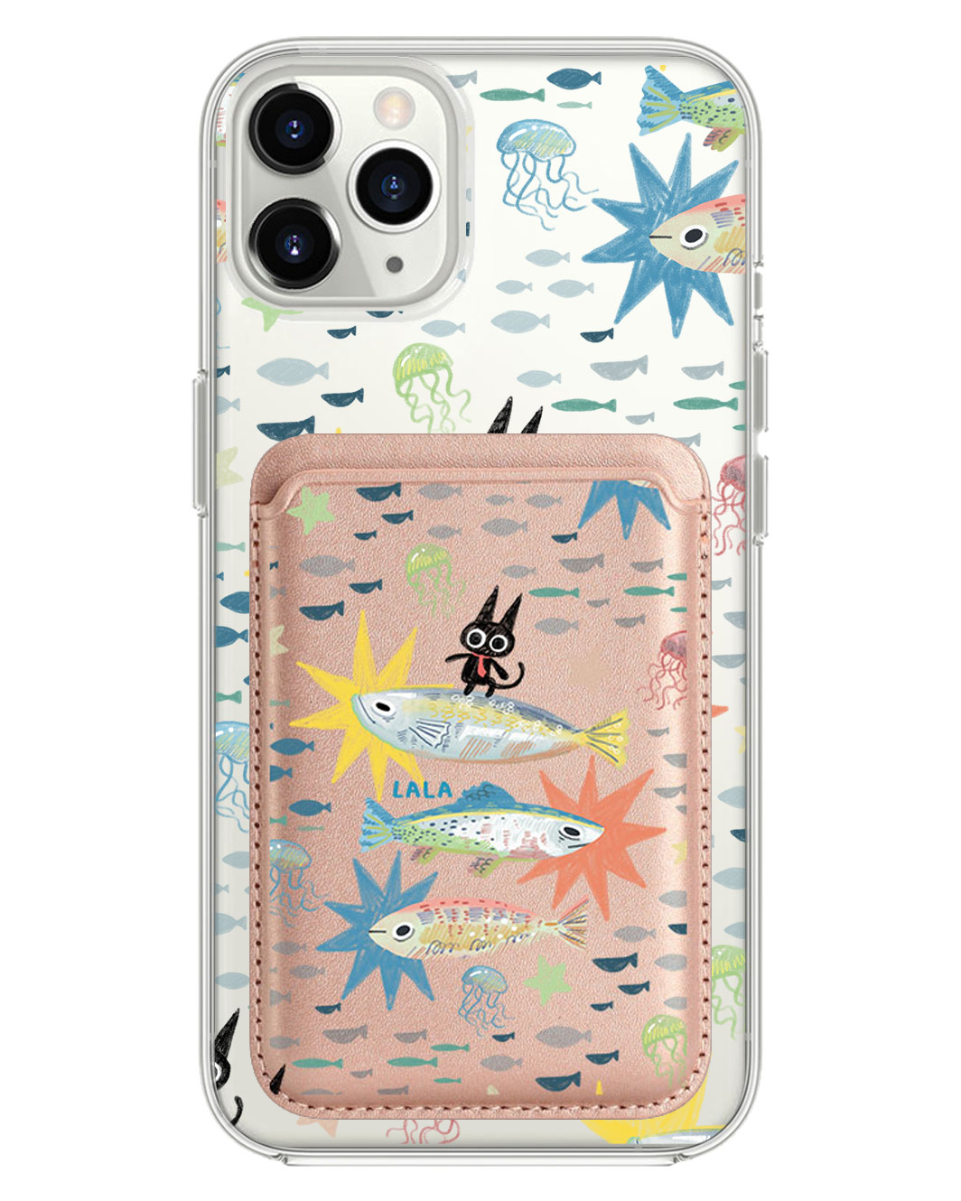 iPhone Magnetic Wallet Case - The Fish Surfer