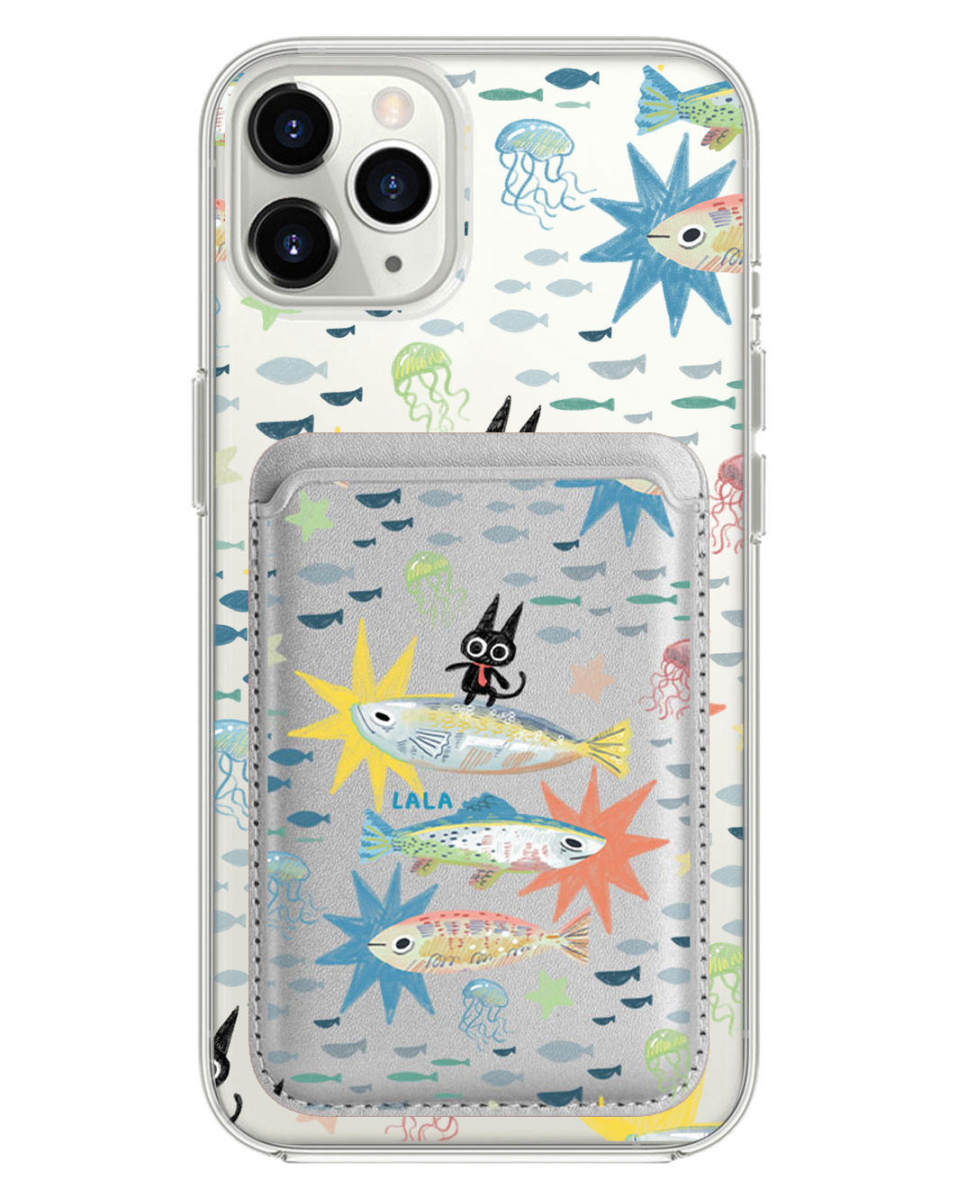 iPhone Magnetic Wallet Case - The Fish Surfer