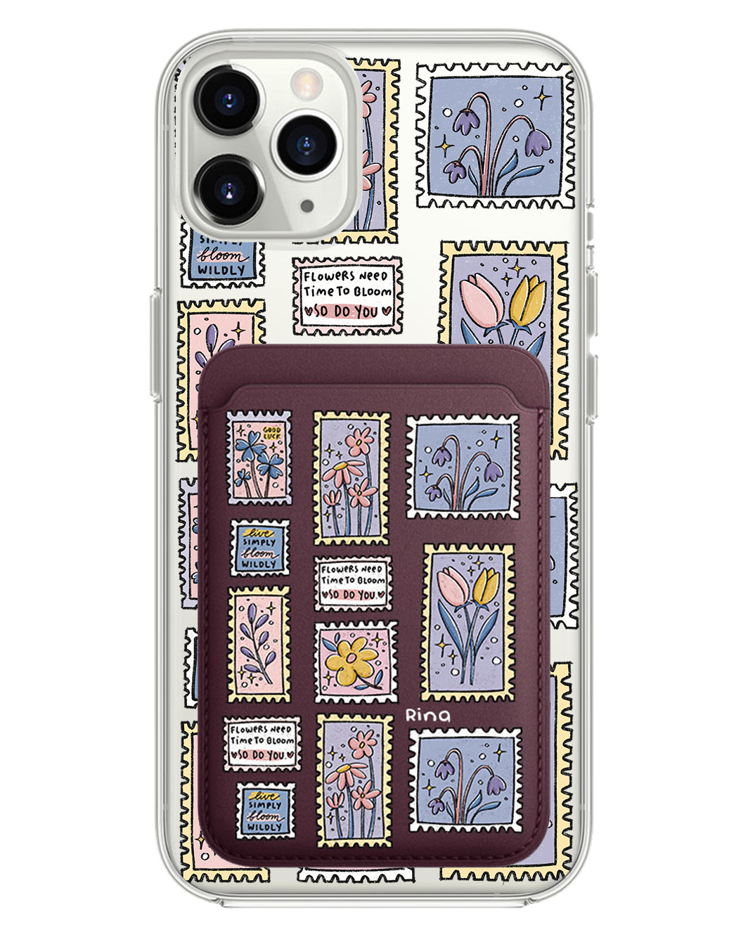 iPhone Magnetic Wallet Case - Time to Bloom