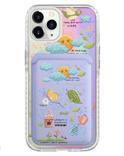 iPhone Magnetic Wallet Holo Case - Growth