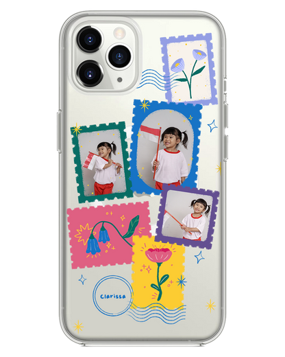 iPhone Rearguard Hybrid - Face Grid Floral Stamps