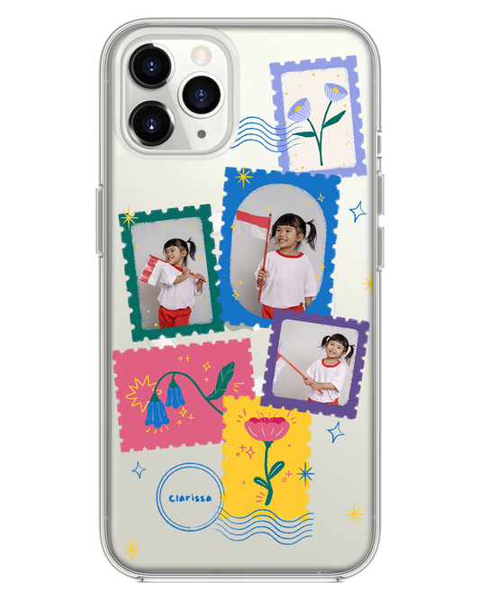 iPhone Rearguard Hybrid - Face Grid Floral Stamps