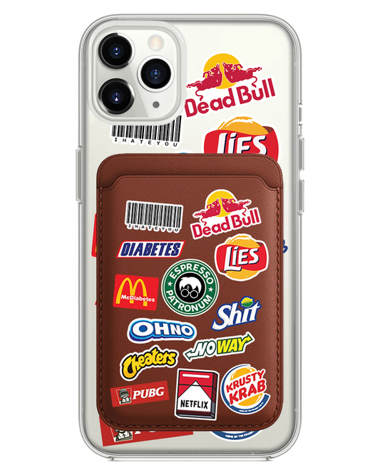 iPhone Magnetic Wallet Case - Food Parody