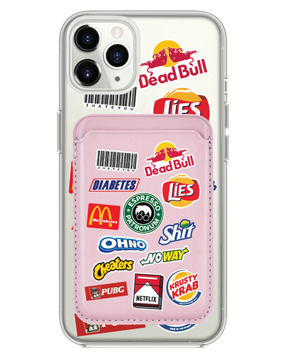 iPhone Magnetic Wallet Case - Food Parody