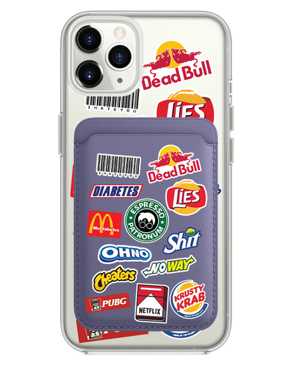 iPhone Magnetic Wallet Case - Food Parody