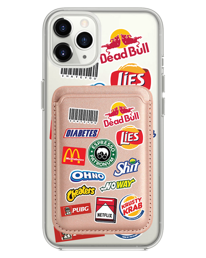 iPhone Magnetic Wallet Case - Food Parody