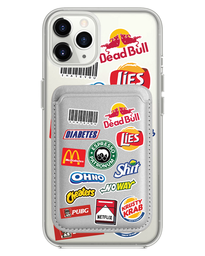 iPhone Magnetic Wallet Case - Food Parody