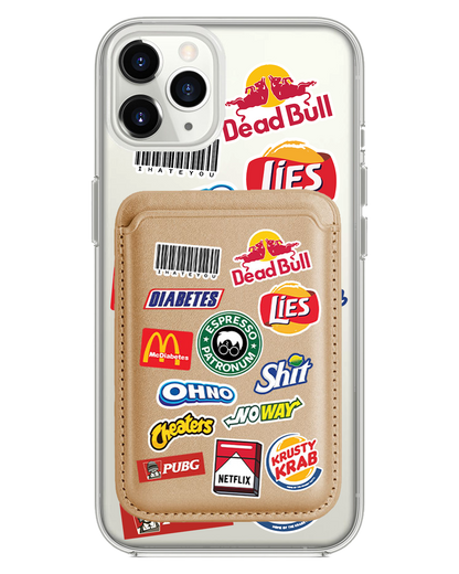 iPhone Magnetic Wallet Case - Food Parody