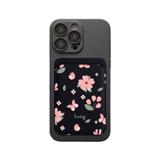 iPhone Magnetic Wallet Silicone Case - Pink Delight