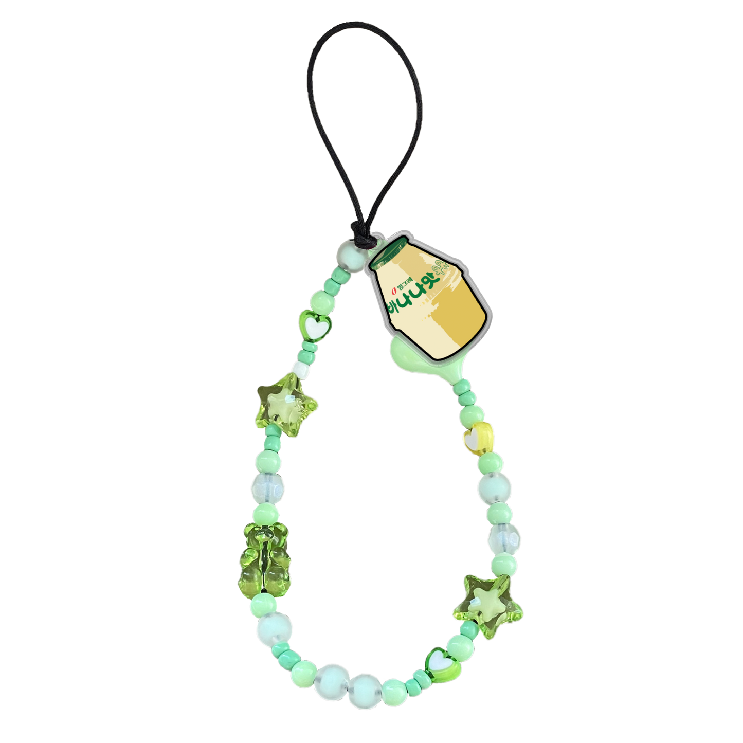 Beaded Strap with Acrylic Charm  - K-Drinks