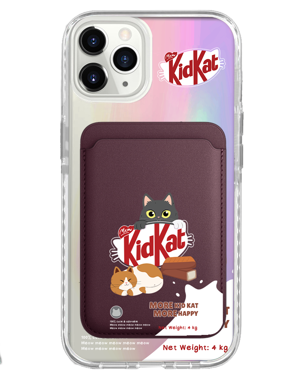 iPhone Magnetic Wallet Holo Case - Kidkat