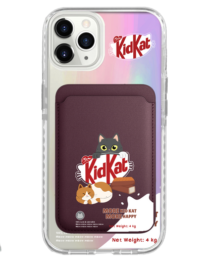 iPhone Magnetic Wallet Holo Case - Kidkat
