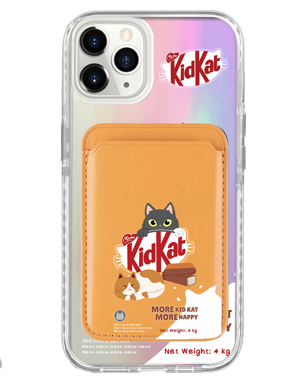 iPhone Magnetic Wallet Holo Case - Kidkat